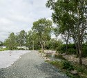 В Южно-Сахалинске продолжается благоустройство набережной реки Еланьки