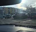 Сразу пять машин попали в аварию в центре Южно-Сахалинска 