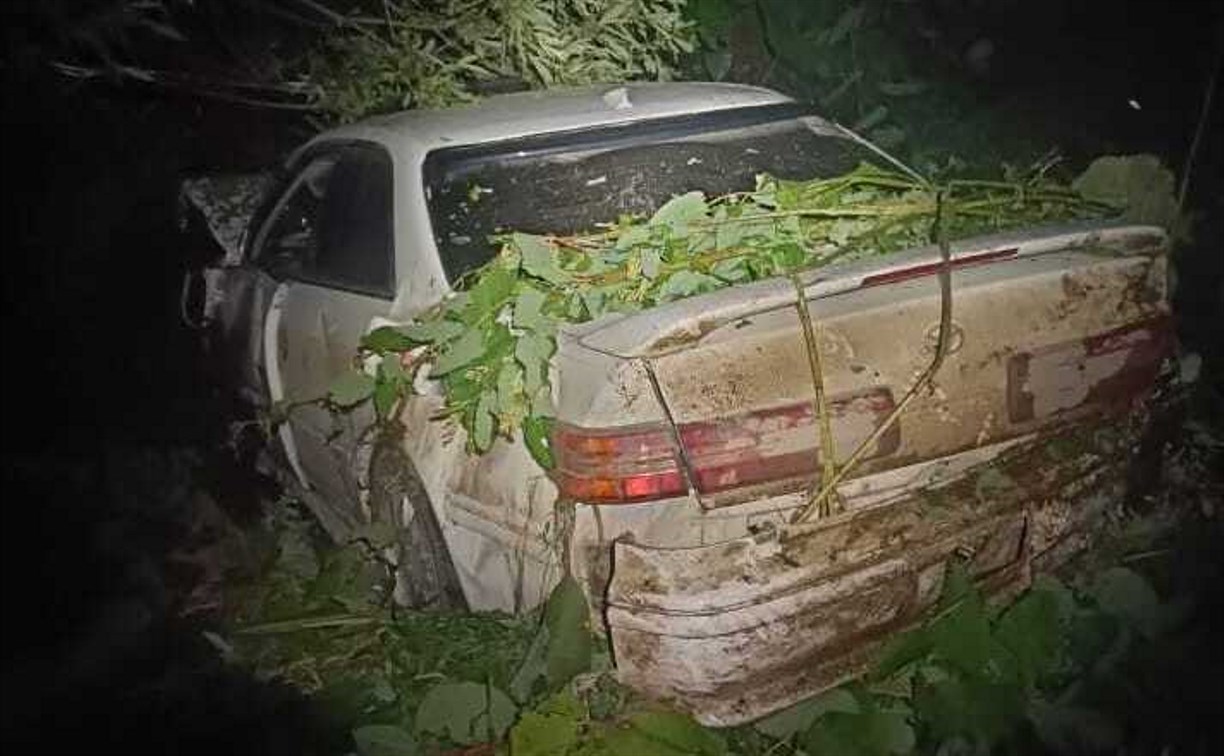 "Пострадал водитель": Mark II вылетел с дороги в кювет  в Анивском районе