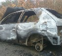 Универсал сгорел на окраине Южно-Сахалинска