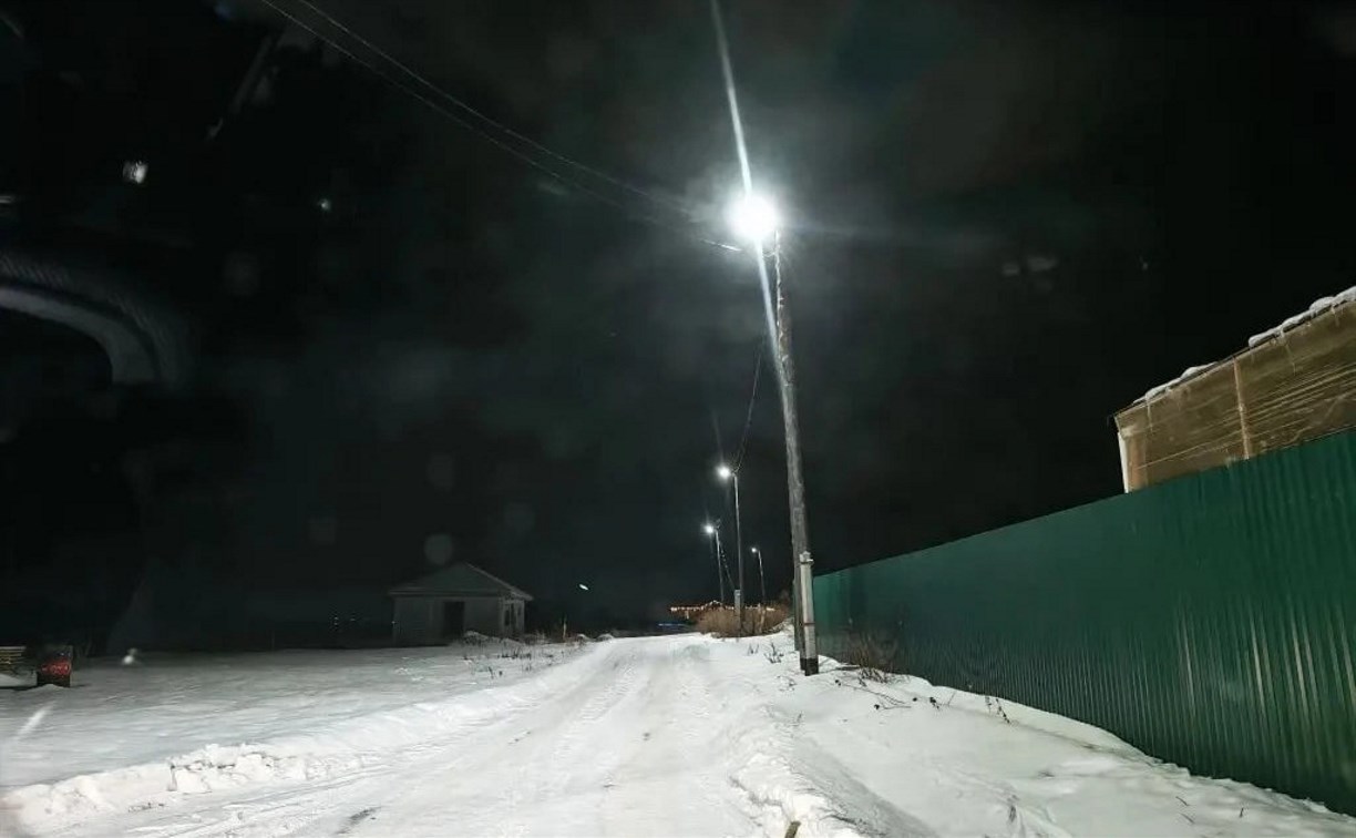 Фонари установили в Раздольном после обращения родителей участника СВО