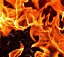 На подъезде к Леонидово вспыхнула сухая трава: в районе скачки напряжения