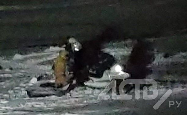 На Сахалине рыбаки, которые отказались покинуть льдину днем, всё ещё находятся в море