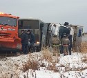Автобус, грейдер и грузовик столкнулись в районе Пригородного