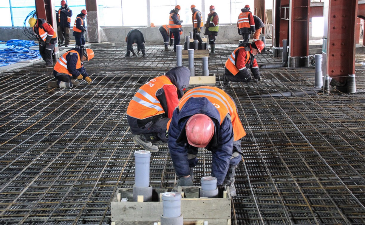 Строители сахалинского аэропорта приступят к внутренней планировке здания после праздников