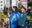 Военный духовой оркестр Южно-Сахалинска поздравил жителей с предстоящим Днем города