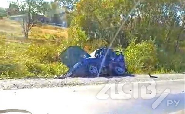 Зажало в машине: автомобиль вылетел в кювет при ДТП в районе Пожарского