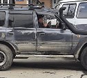 Пьяный на внедорожнике врезался в несколько машин в Южно-Сахалинске