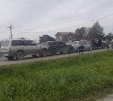 Четыре автомобиля столкнулись на улице Ленина в Южно-Сахалинске