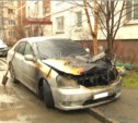 Легковая "Тойота" сгорела в Южно-Сахалинске