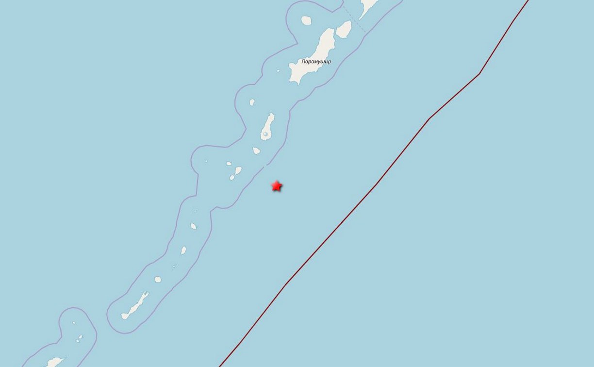 Землетрясение с магнитудой 6 произошло у берегов Парамушира