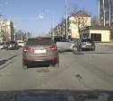 "Вылетел на красный": момент ДТП на перекрёстке в Южно-Сахалинске попал на видео 