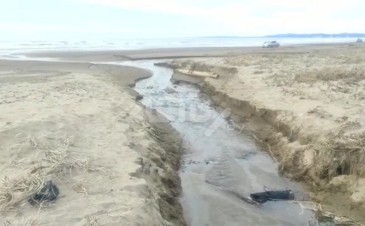 Очевидец: ручей с нефтью впадает в море в Александровске-Сахалинском