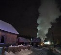 Баня сгорела ночью в Александровске-Сахалинском