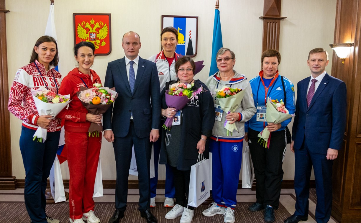 Делегация олимпийских чемпионов прибыла на Сахалин