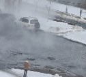 Аварию на тепловой сети в Южно-Сахалинске устранили