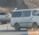 Две "Тойоты" столкнулись на въезде в Корсаков