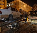 Автомобили эвакуировали ночью в Южно-Сахалинске