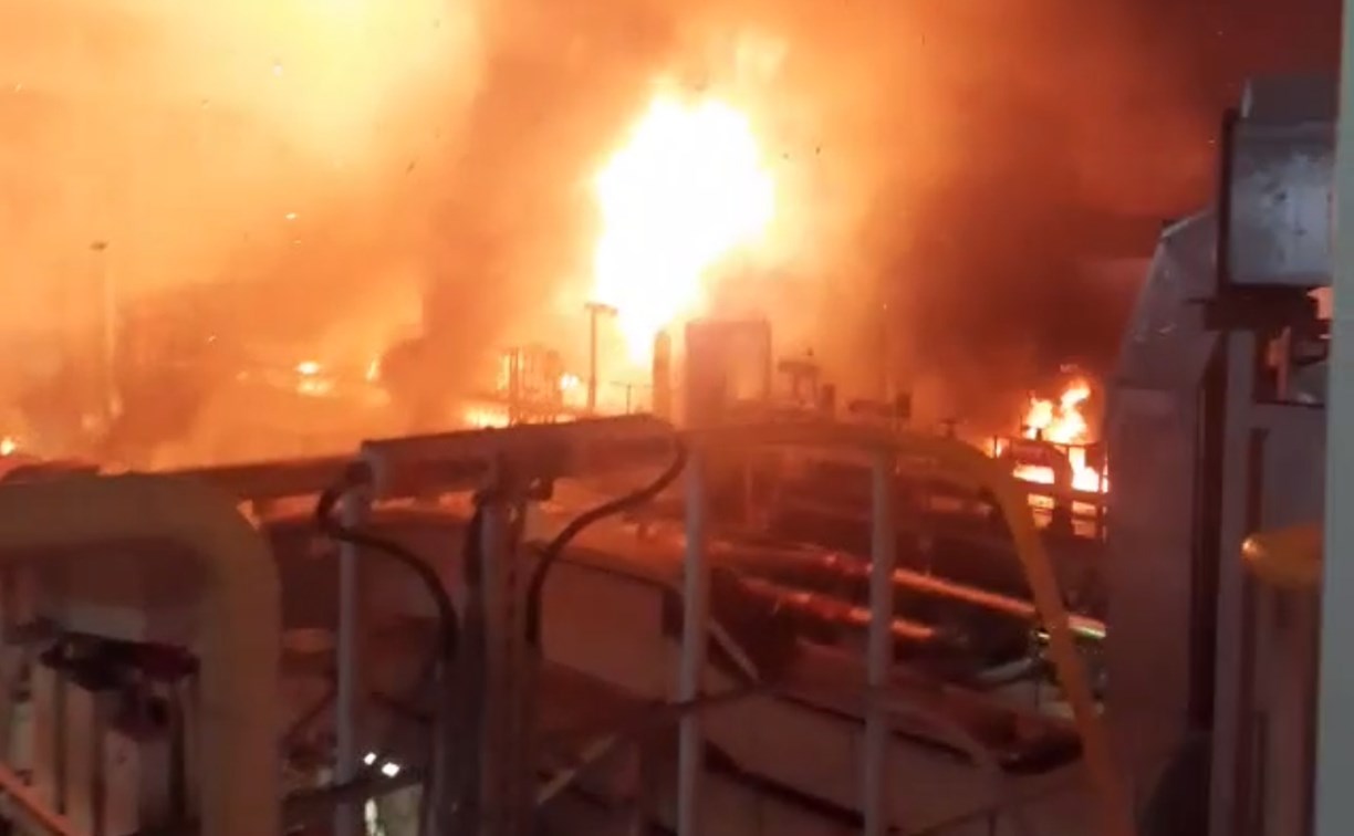 Пожар на Сахалинской ГРЭС-2 произошёл из-за порыва маслопровода с высоким давлением