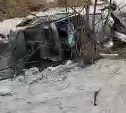 "Летел, не касаясь земли": помятый автомобиль нашли в канаве в Южно-Сахалинске