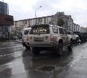 Четыре автомобиля столкнулись на улице Ленина в Южно-Сахалинске