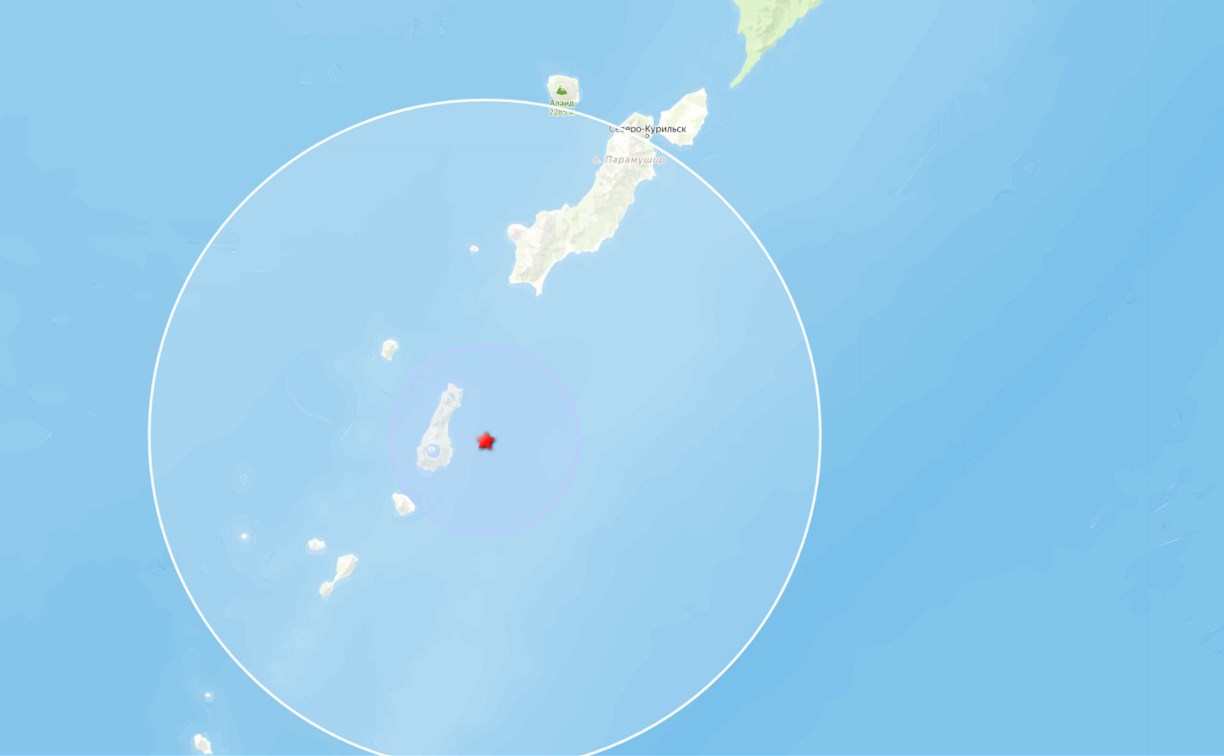 Землетрясение магнитудой 4,6 произошло у Северо-Курильска
