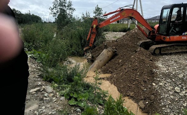 В Новотроицком подтопило участок из-за канавы, которую засыпал местный житель