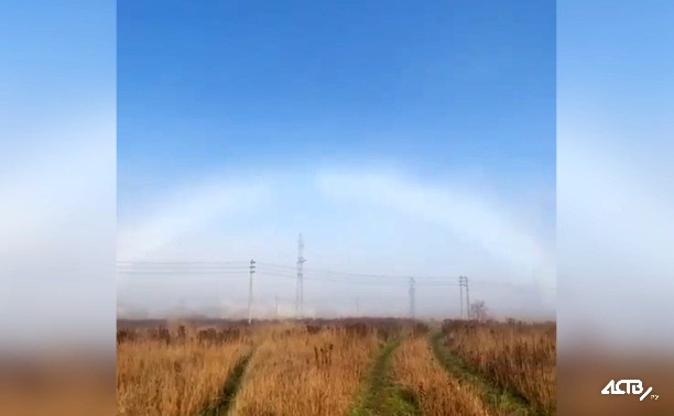 На Сахалине сняли редкое атмосферное явление