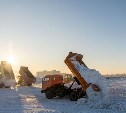 Снег на полигон Южно-Сахалинска за ночь выгружают 4200 раз