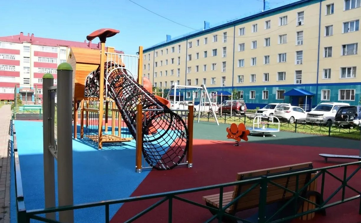 Новая детская площадка появилась в Поронайске