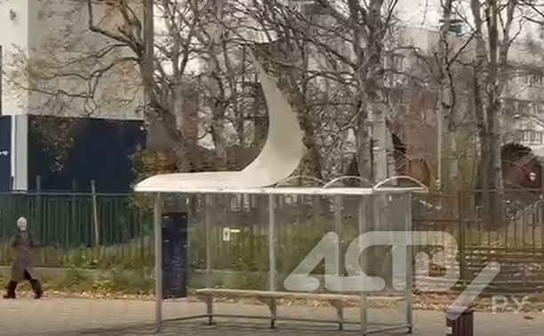 На ул. Есенина в Южно-Сахалинске вскрылась остановка