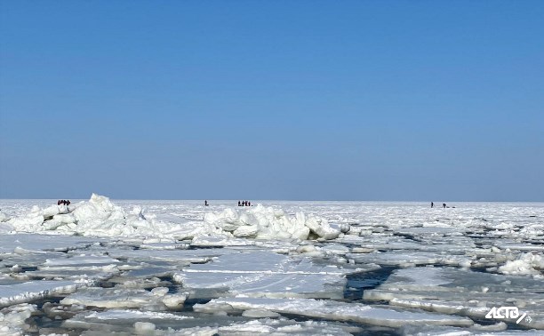 Сахалинских рыбаков унесло на льдинах в заливе Мордвинова