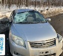 Еще один перевертыш: на выезде из Южно-Сахалинска опрокинулась Axio