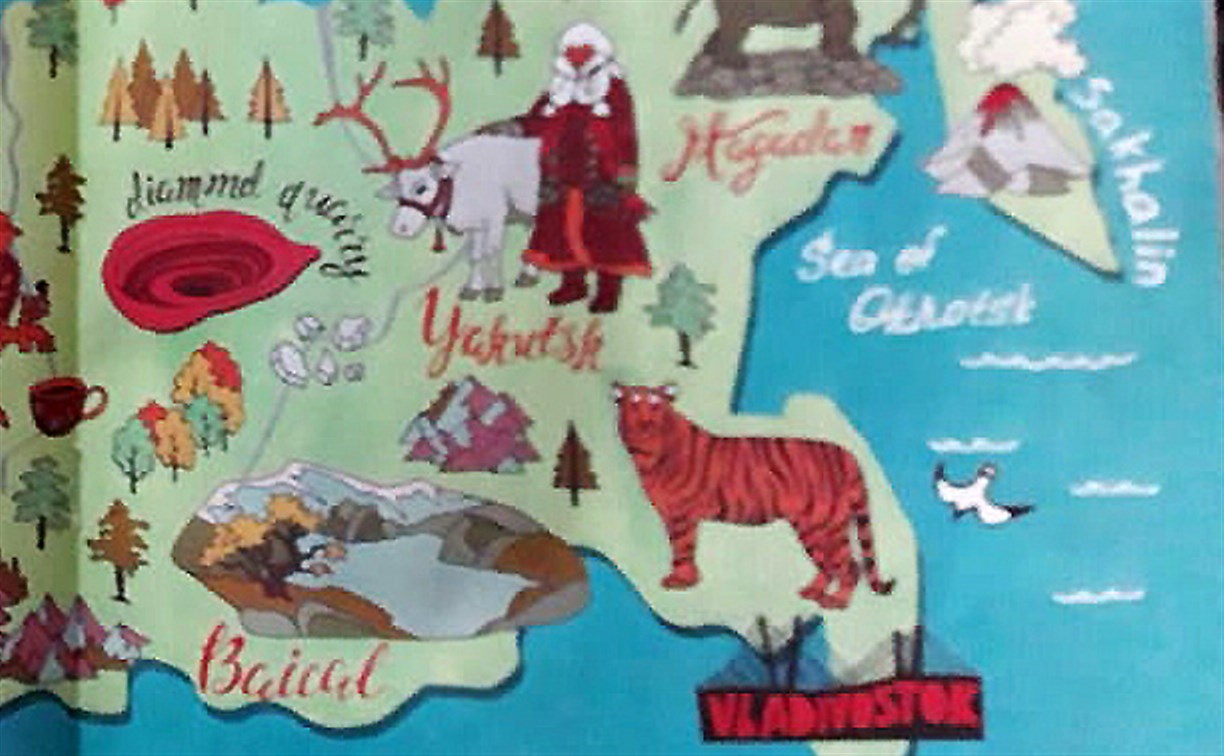 В детском журнале напечатали карту России с утонувшим Сахалином 