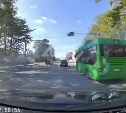 На пешеходном переходе в Южно-Сахалинске едва не сбили человека