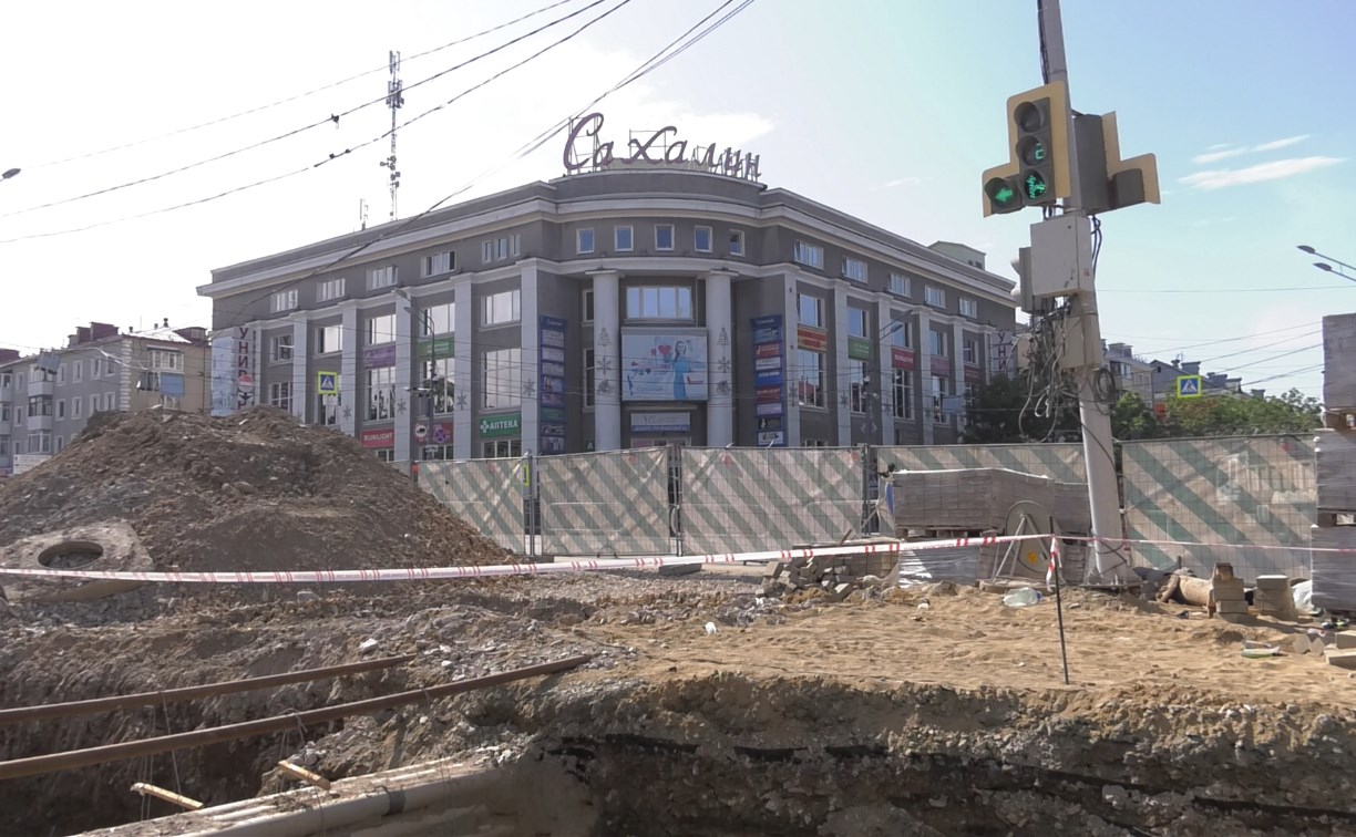 Ремонт улицы Ленина в Южно-Сахалинске закончат к 1 октября 