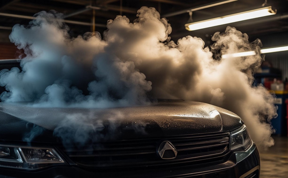 В Углегорске огнеборцы тушили загоревшийся автомобиль