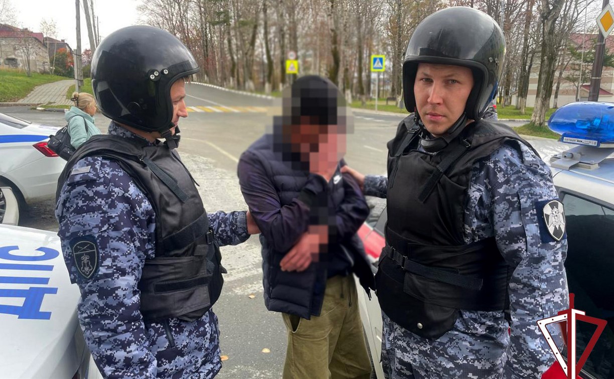  Пьяный водитель хотел сбежать от Росгвардии на Сахалине, но у него не получилось 