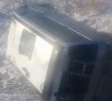Женщина пострадала при столкновении двух микроавтобусов в Южно-Сахалинске