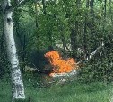 Младшеклассники в Южно-Сахалинске бросились тушить пожар у школы 