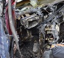 В Ногликах сгорел автомобиль у магазина