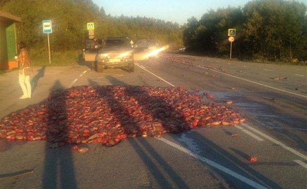 Дорогу на юге Сахалина завалили рыбьими головами
