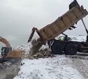 Разрушенный во время циклона участок федеральной трассы восстановили на Сахалине