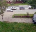 Внедорожник жёстко влетел в дерево в результате ДТП в Южно-Сахалинске