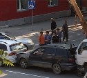 Четыре "Тойоты" столкнулись на перекрестке в Южно-Сахалинске