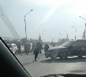 В ДТП на ул. Железнодорожной в Южно-Сахалинске пострадал мотоциклист