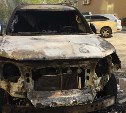 Внедорожник сгорел в Южно-Сахалинске