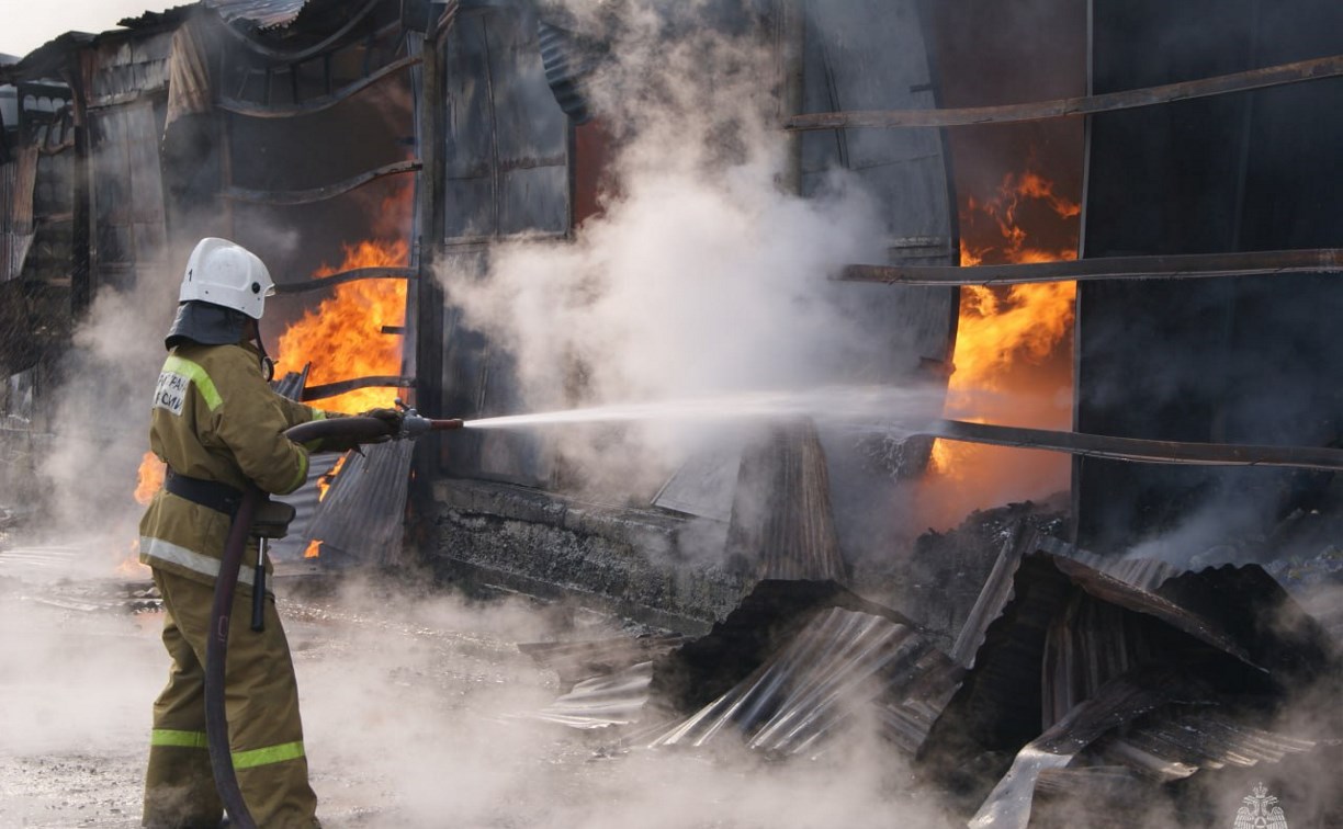 В Углегорском районе сгорела часть жилого дома, огонь перекинулся на хозпостройку