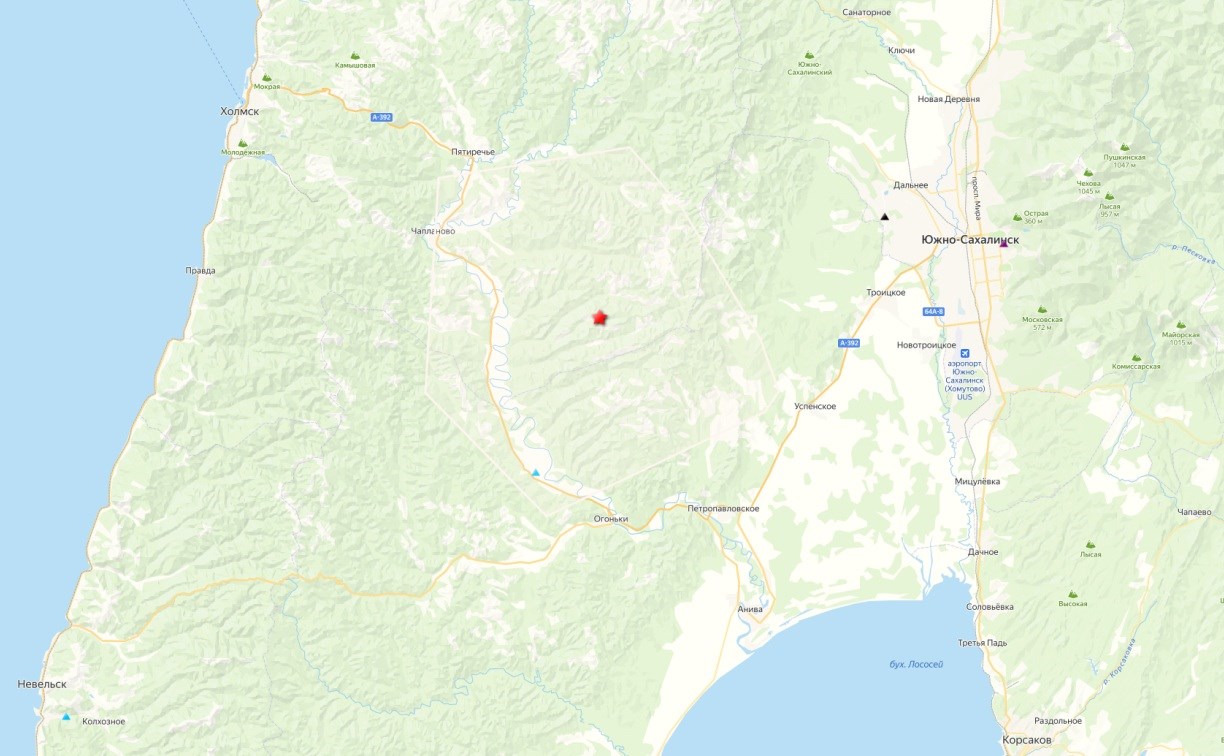 Землетрясение зафиксировали на юге Сахалина утром 22 декабря