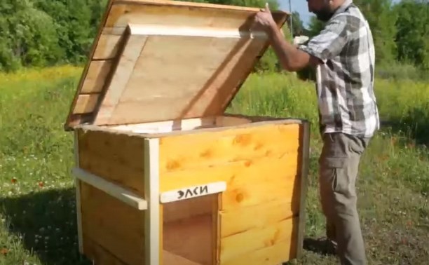 Сахалинец своими руками построит 40 теплых будок для бездомных собак